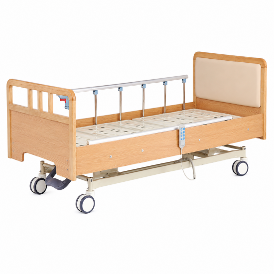 Electric Height Adjustable Nursing Bed with Central Locking System